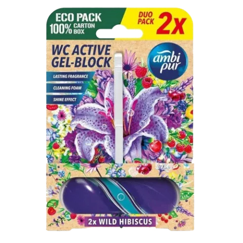 Ambipur aktív wc gél blokk 2x45g wild hibiskus termékhez kapcsolódó kép