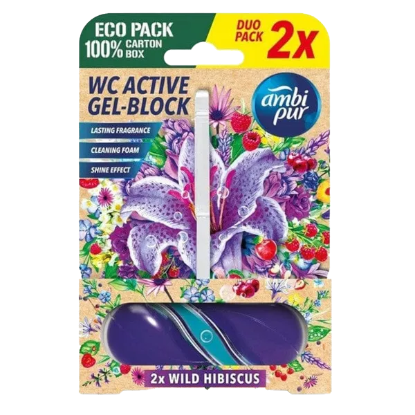 Ambipur aktív wc gél blokk 2x45g wild hibiskus termékhez kapcsolódó kép