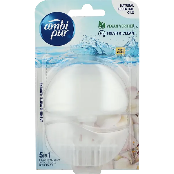 Ambipur wc gél 55ml + készülék jasmin white termékhez kapcsolódó kép