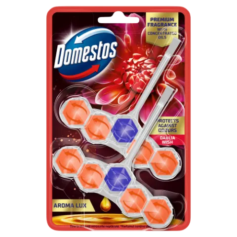 Domestos Aroma Lux Dahlia Wish WC frissítő blokk 2 x 50 g termékhez kapcsolódó kép