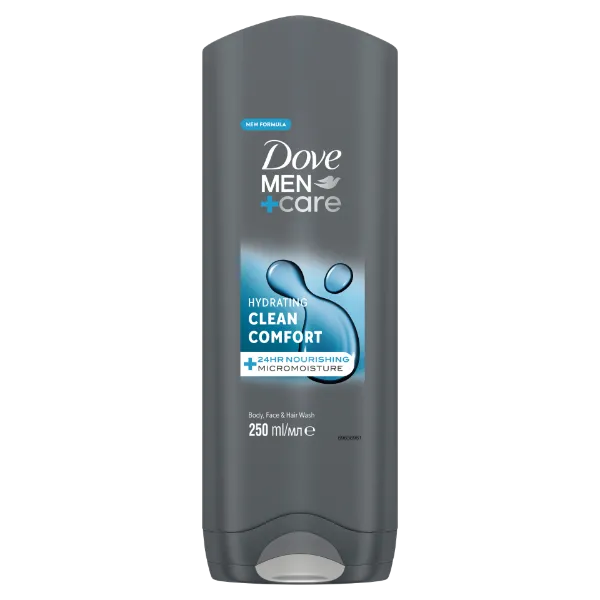 Dove Men+Care Hydrating Clean Comfort tusfürdő testre, arcra, hajra 250 ml termékhez kapcsolódó kép