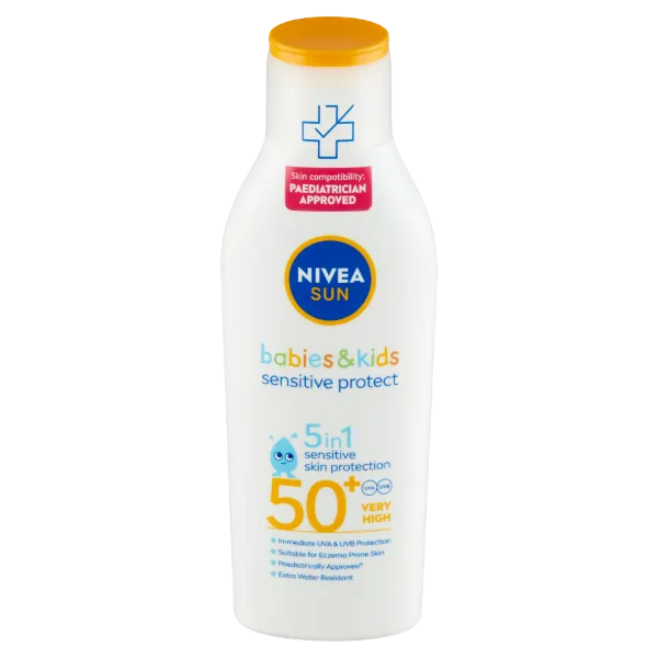 NIVEA SUN Babies & Kids Sensitive Protect gyermek naptej FF50+ 200 ml termékhez kapcsolódó kép