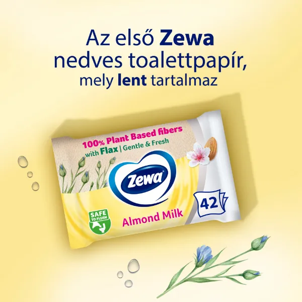 Zewa Almond Milk nedves toalettpapír 42 db termékhez kapcsolódó kép