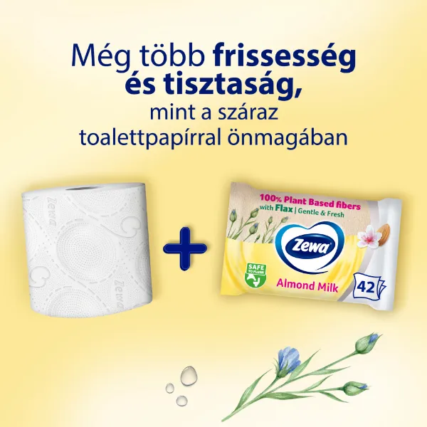 Zewa Almond Milk nedves toalettpapír 42 db termékhez kapcsolódó kép