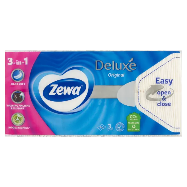 Zewa delux papírzsebkendő normal 3 rétegű 90 db termékhez kapcsolódó kép