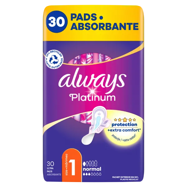Always Platinum Normal Szárnyas Egészségügyi Betét, 30 db termékhez kapcsolódó kép