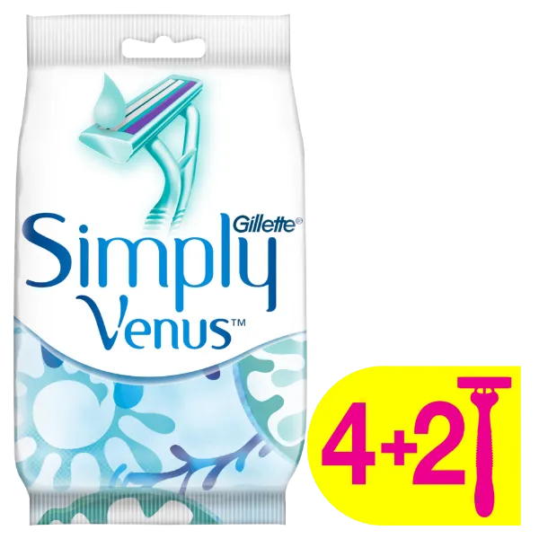 Gillette Simply Venus 2 Eldobható Női Borotva, 4+2 db termékhez kapcsolódó kép