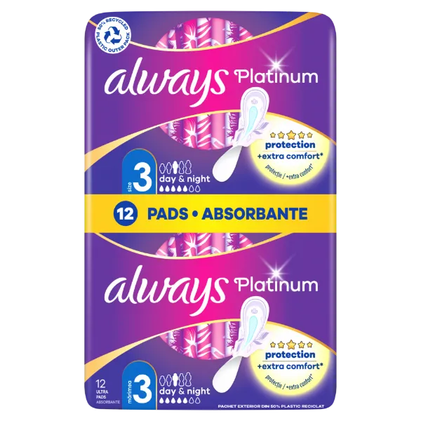 Always Platinum Night (3-as méret) Szárnyas Egészségügyi Betét, 12 db termékhez kapcsolódó kép