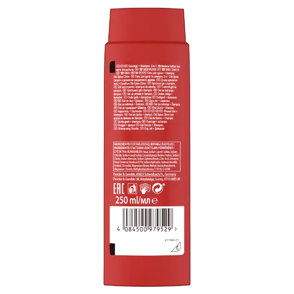 Old Spice Citron Tusfürdő És Sampon Férfiaknak, 250 ml termékhez kapcsolódó kép