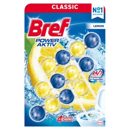 Bref Power Aktiv Lemon WC frissítő 3 x 50 g termékhez kapcsolódó kép