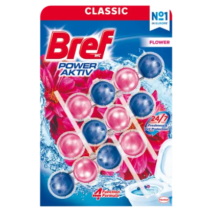 Bref Power Aktiv Flower WC frissítő 3 x 50 g termékhez kapcsolódó kép