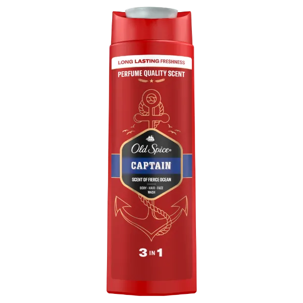 Old Spice Captain Tusfürdő És Sampon Férfiaknak 400 ml, 3az1-ben, Hosszan Tartó Frissesség termékhez kapcsolódó kép