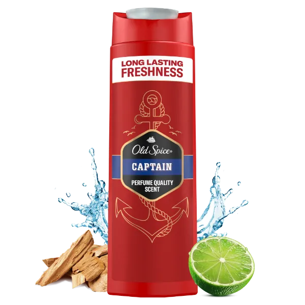 Old Spice Captain Tusfürdő És Sampon Férfiaknak 400 ml, 3az1-ben, Hosszan Tartó Frissesség termékhez kapcsolódó kép