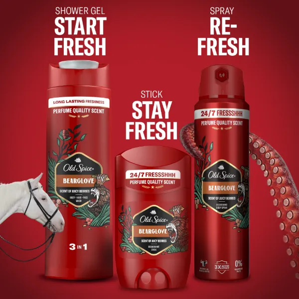 Old Spice Bearglove Deo Spray Férfiaknak, 150 ml, 48 Órás Frissesség, 0% Alumíniumsó termékhez kapcsolódó kép