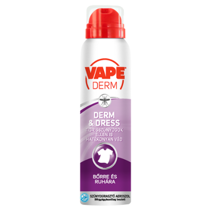 Vape Derm&Dress szúnyog és kullancsriasztó száraz aeroszol 100 ml termékhez kapcsolódó kép