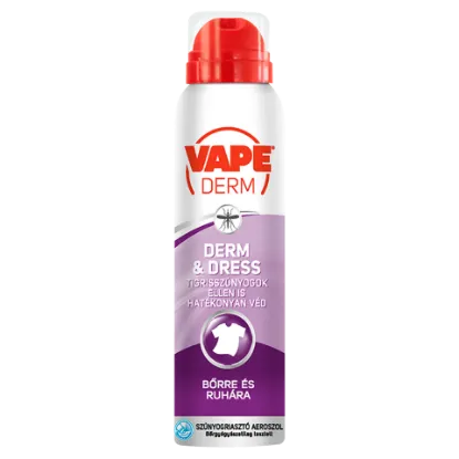 Vape Derm&Dress szúnyog és kullancsriasztó száraz aeroszol 100 ml termékhez kapcsolódó kép