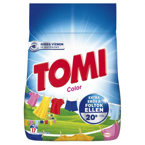 Tomi Color mosószer színes ruhákhoz 17 mosás 1,02 kg termékhez kapcsolódó kép