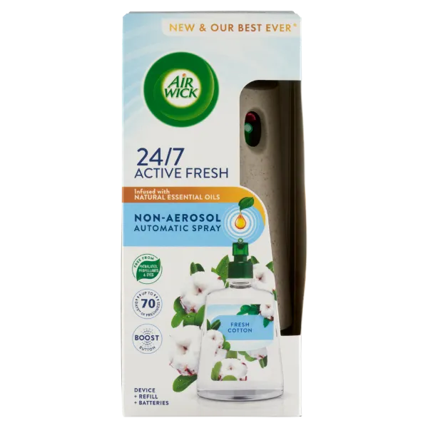 Air Wick Active Fresh Friss Pamut készülék és utántöltő 228 ml  termékhez kapcsolódó kép