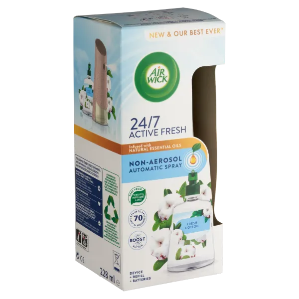 Air Wick Active Fresh Friss Pamut készülék és utántöltő 228 ml  termékhez kapcsolódó kép
