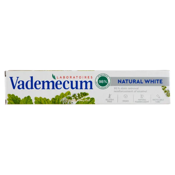 Vademecum Natural White fogkrém borsmentával és fluoriddal 75 ml termékhez kapcsolódó kép