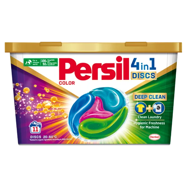 Persil Discs Color mosószer koncentrátum gépi mosáshoz színes ruhadarabokhoz 11 mosás 275 g termékhez kapcsolódó kép