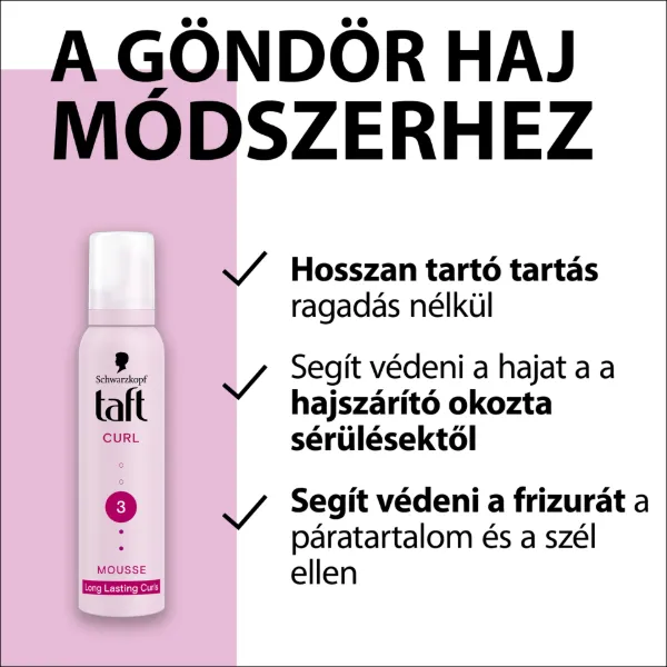 Taft Curl hajhab a hosszantartó & határozott, rugalmas hullámokért 200 ml termékhez kapcsolódó kép