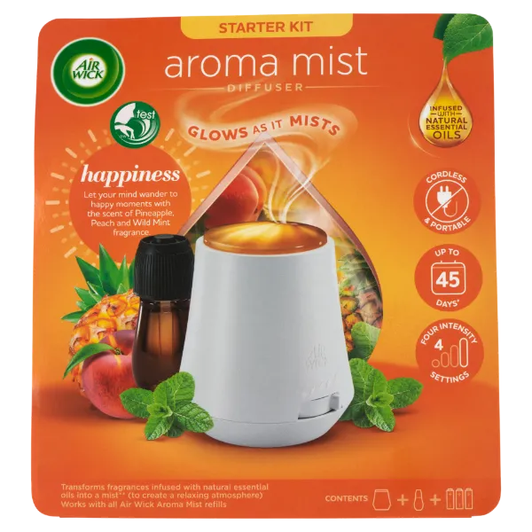 Air Wick Aroma Mist Boldog Pillanatok aroma diffúzor készülék és utántöltő 20 ml termékhez kapcsolódó kép