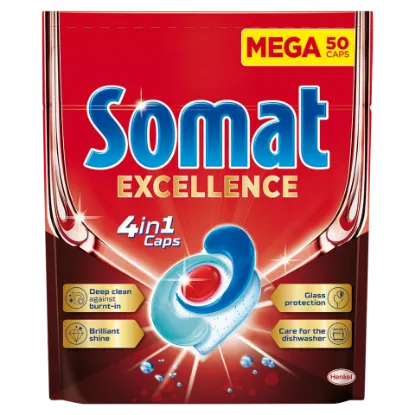 Somat Excellence 4in1 gépi mosogatószer kapszula 50 db 950 g termékhez kapcsolódó kép