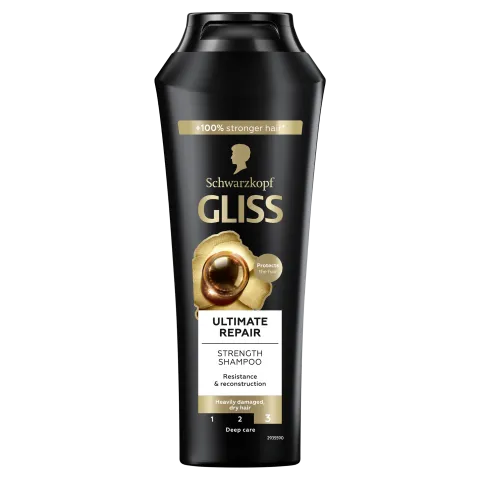 Gliss Ultimate Repair sampon folyékony keratinnal & fekete gyönggyel 250 ml termékhez kapcsolódó kép