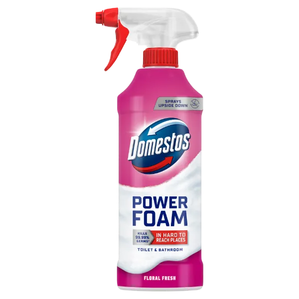 Domestos Power Foam Floral Fresh WC és fürdőszoba tisztító hab 435 ml termékhez kapcsolódó kép