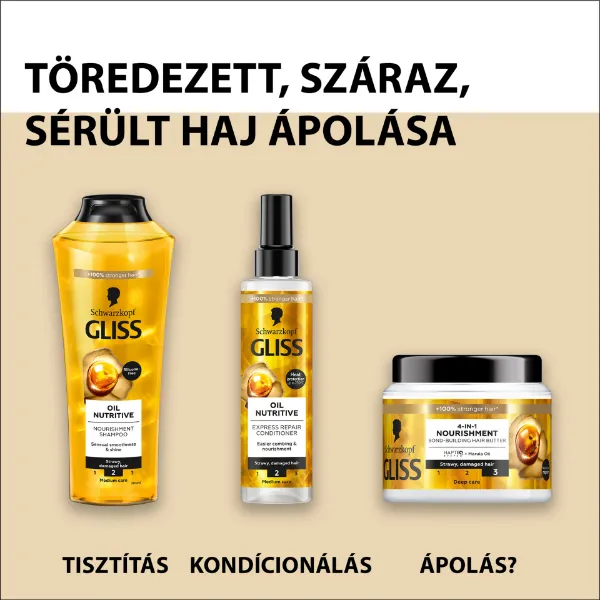 Gliss Tápláló olaj sampon olajsavval & marula olajjal 250 ml termékhez kapcsolódó kép