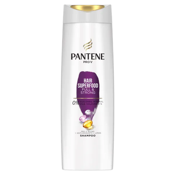 Pantene Pro-V Superfood Sampon, Gyenge, Vékony Szálú Hajra, 400ml termékhez kapcsolódó kép