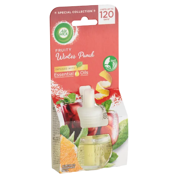 Air  Wick  elektromos légfrissítő utántöltő, Gyümölcsös Téli Puncs illat, 19ml termékhez kapcsolódó kép