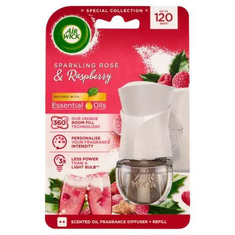 Air Wick elektromos légfrissítő készülék, Rozé Pezsgő és Málna utántöltővel, 19ml termékhez kapcsolódó kép