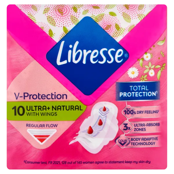 Libresse Ultra+ Natural egészségügyi betét aloe vera kivonattal 10 db termékhez kapcsolódó kép