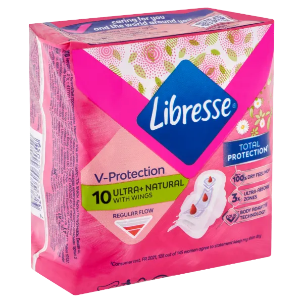 Libresse Ultra+ Natural egészségügyi betét aloe vera kivonattal 10 db termékhez kapcsolódó kép