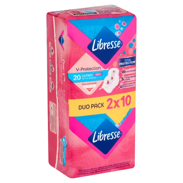Libresse Ultra+ Deo enyhén illatosított egészségügyi betét 20 db termékhez kapcsolódó kép