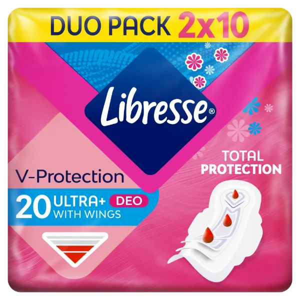 Libresse Ultra+ Deo enyhén illatosított egészségügyi betét 20 db termékhez kapcsolódó kép
