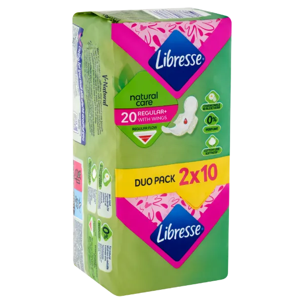 Libresse Regular+ Natural Care szárnyas egészségügyi betét 20 db termékhez kapcsolódó kép