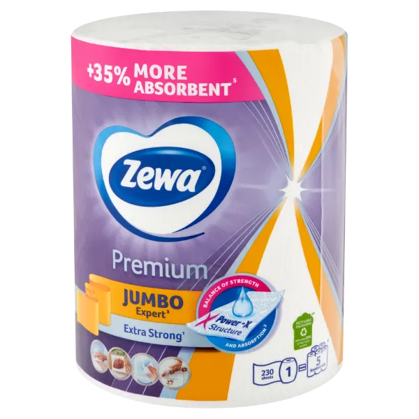 Zewa Premium Jumbo háztartási papírtörlő 3 rétegű 1 tekercs termékhez kapcsolódó kép