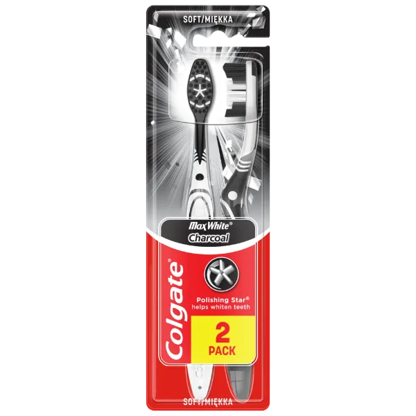 Colgate Max White Charcoal lágy fogkefe 2 db termékhez kapcsolódó kép