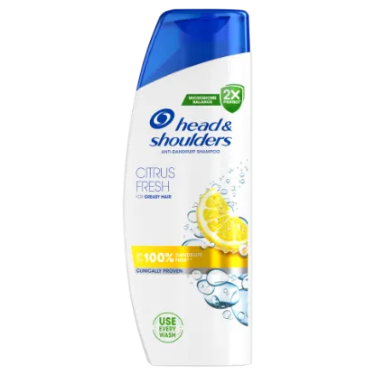Head & Shoulders Citrus Fresh korpásodás elleni sampon zsíros hajra 250ml napi használatra termékhez kapcsolódó kép