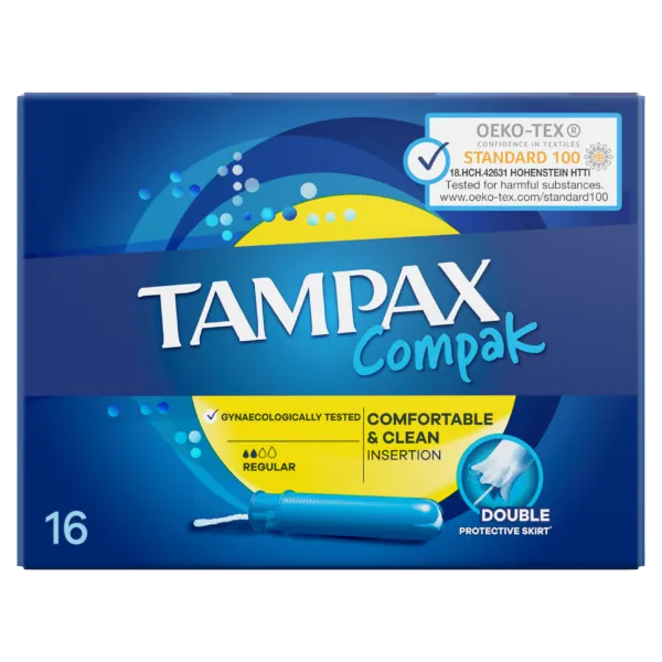 Tampax Compak Regular Applikátoros Tampon, 16 db termékhez kapcsolódó kép
