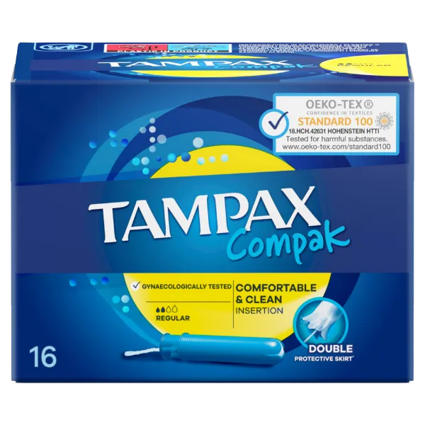Tampax Compak Regular Applikátoros Tampon, 16 db termékhez kapcsolódó kép
