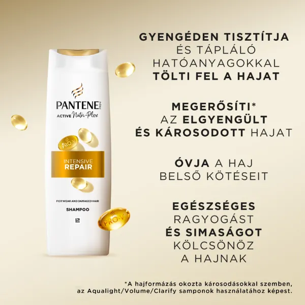 Pantene Pro-V Intensive Repair sampon, Pro-V formula+antioxidánsok, gyenge és sérült hajra, 400ml termékhez kapcsolódó kép