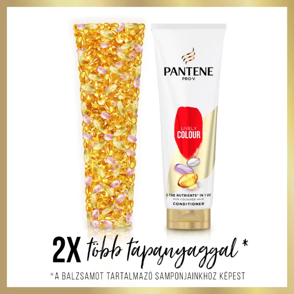 Pantene Pro-V Lively Colour hajkondicionáló, kétszer annyi tápanyag már egyetlen használattal, 200ML termékhez kapcsolódó kép