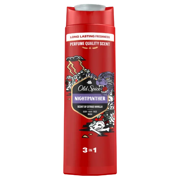 Old Spice Night Panther Tusfürdő És Sampon Férfiaknak 400 ml, 3az1-ben termékhez kapcsolódó kép