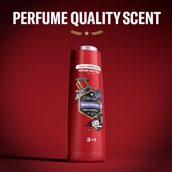 Old Spice Night Panther Tusfürdő És Sampon Férfiaknak 400 ml, 3az1-ben termékhez kapcsolódó kép