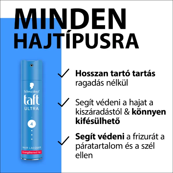 Taft Ultra hajlakk minden hajtípusra 250 ml termékhez kapcsolódó kép