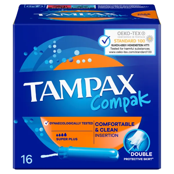 Tampax Compak Super Plus Applikátoros Tampon, 16 db termékhez kapcsolódó kép